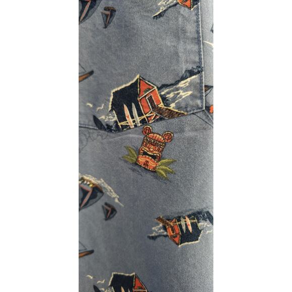 Disney Parks MICKEY MOUSE TIKI ALOHA Hawaiian Shirt Blue Mens XXL - Picture 3 of 6